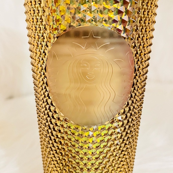 Walt Disney World 50th Anniversary Geometric Starbucks Tumbler with Straw – Gold - Picture 12 of 12